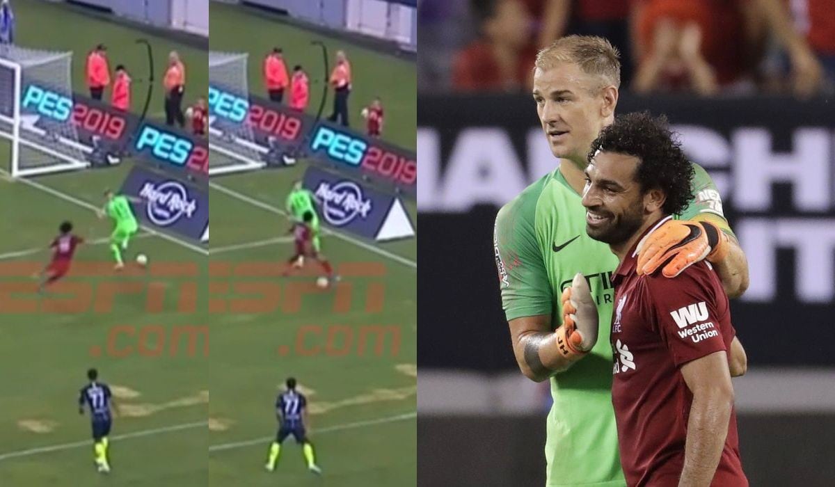 Liverpool: Mohamed Salah fue humillado por el portero Joe Hart con taco y huacha de espaldas