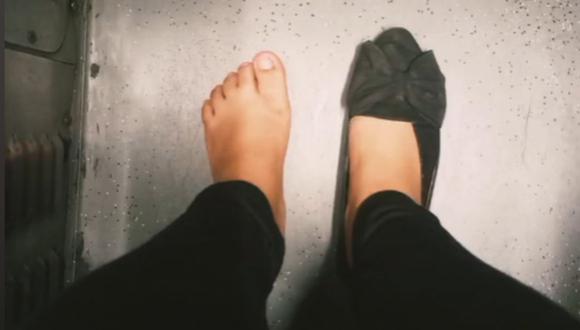 Perdió el zapato en vías del tren y viajo son este. (Foto: Difusión)
