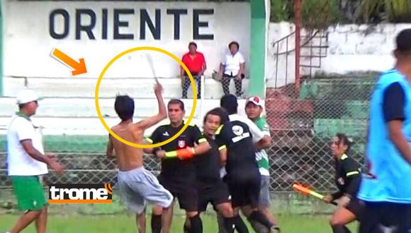 Árbitro de Copa Perú es atacado con machete  en Chanchamayo (Foto: @GrupoFiesta)