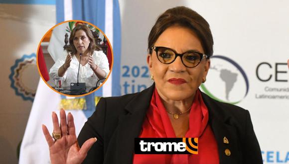 Xiomara Castro, presidenta de Honduras, afirmó que Pedro Castillo es el presidente "legítimo" del Perú. (Foto: EFE / Composición: Trome)