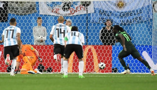 Gol de Victor Moses a Argentina por el Mundial Rusia 2018