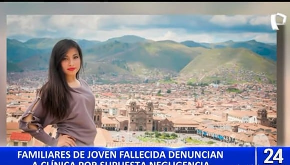Diana Kimberly Pescorán Alagón murió tras realizarse una liposucción en una clínica de San Borja. (Foto: 24 Horas)
