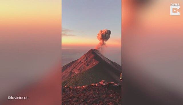 Turista británica compartió el video de la explosión del volcán de Fuego en Guatemala. (Caters Clips / YouTube)