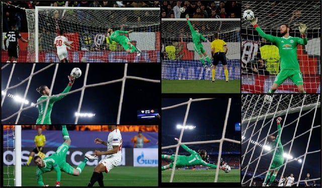 Manchester United: David De Gea y 3 mega atajadas en 3 minutos ante Sevilla que asombraron al mundo | FOTOS
