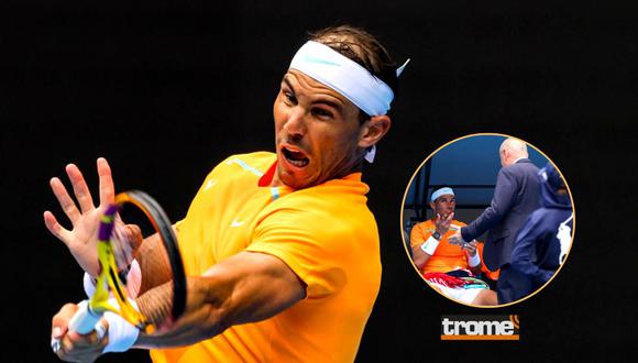 Rafael Nadal no se dio cuenta del momento en que perdió raqueta en el primer set (Foto: Getty Images)
