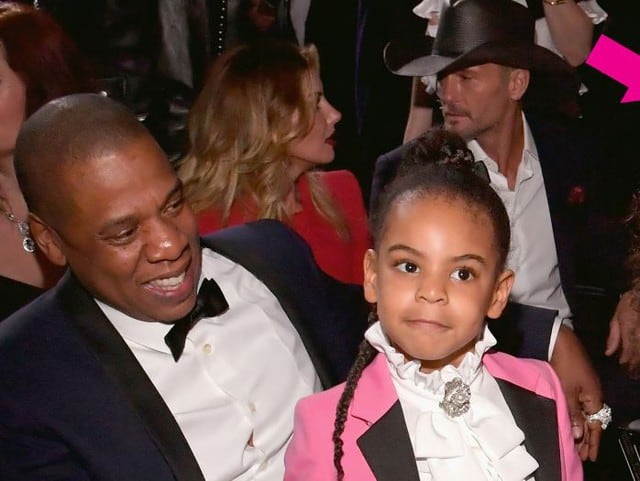 Blue Ivy con su famoso papá, Jay Z.