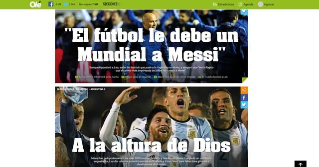 Lionel Messi: prensa argentina se 'traga sus palabras' y se rinde ante su ídolo