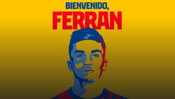 Barcelona oficializó el fichaje de Ferran Torres. (Foto: FC Barcelona)