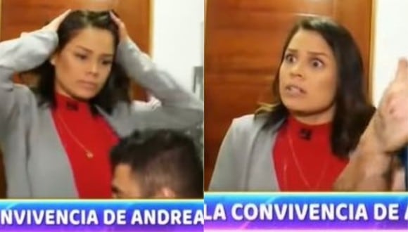 Andrea San Martín y su peculiar reacción luego que Sebastián Lizarzaburu se inclinara ante ella. (Foto: Captura de video)