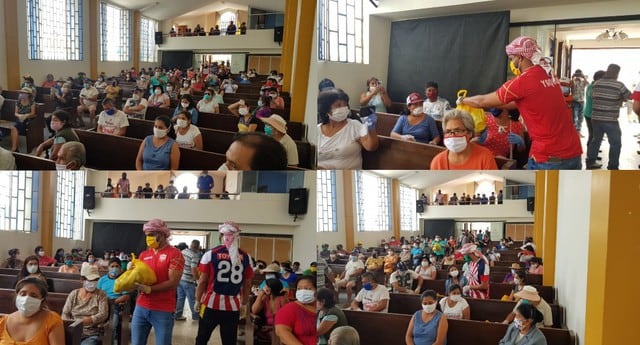 Trujillo: Árabe llevó víveres y bolsas de papa a 150 feligreses de Iglesia Adventista. (Foto: Yaqook Mubarak)