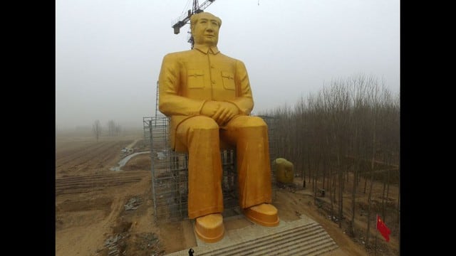 En China han homenajeado a Mao Tse Tung con una estatua colosal de casi 37 metro de altura. (Foto: AFP)