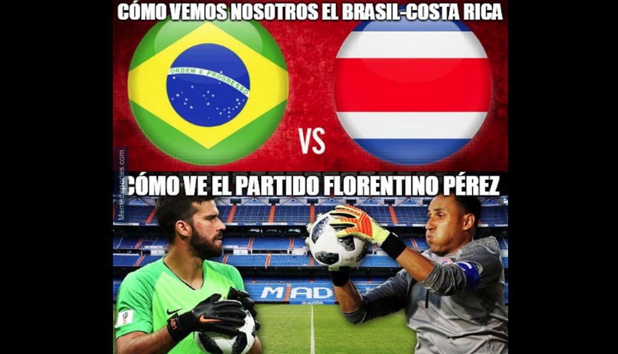 Memes del Brasil vs Costa Rica por el Mundial Rusia 2018