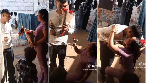 Mujer se vuelve viral por pedirle matrimonio a su novio y emocionarlo hasta las lágrimas. (Foto: @guadalupecalvillo1 / TikTok)