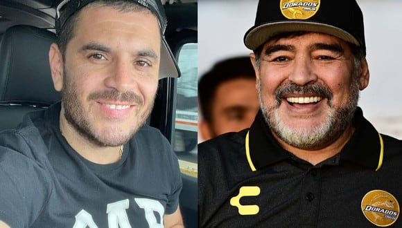 El cantautor de música regional contó esta anécdota poco conocida (Foto: El Komander / Instagram / Diego Maradona / AFP)