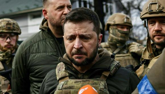El presidente ucraniano Volodimir Zelenski señaló que al igual que la masacre en Bucha, el ataque con misiles contra Kramatorsk debe ser uno de los cargos en el tribunal, lo que está destinado a suceder. (Foto: RONALDO SCHEMIDT / AFP)