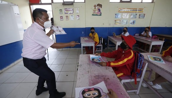 Minedu se mostró a favor de flexibilizar el uso de mascarillas en los escolares. (Foto: Britanie Arroyo / @photo.gec)
