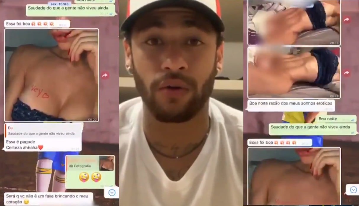 Neymar mostró fotos, videos y mensajes íntimos que mantuvo con la supuesta víctima. (Fotos: Instagram)