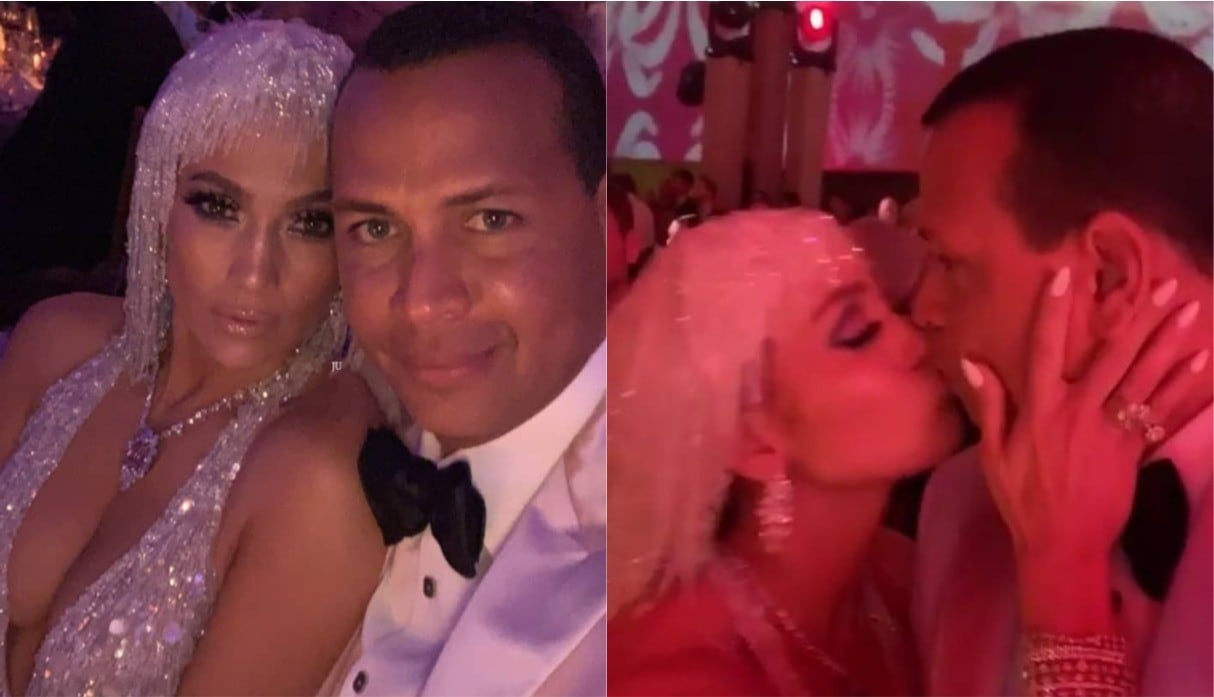 Jennifer Lopez y Álex Rodriguez comparten romántica escena en medio de la fiesta de la gala MET 2019. (Foto: @arod)