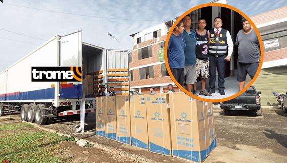 Lurín, Los traileros del sur secuestraron a chofer para llevarse camión con 200 refrigeradoras. (Foto: Trome)