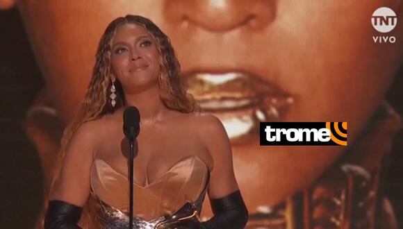 Beyoncé hizo historia en los Premios Grammy. (Foto: Captura TNT).