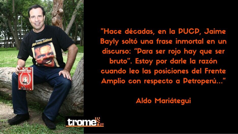 Aldo Mariátegui al Frente Amplio sobre PetroPerú: “Para ser rojo hay que ser bruto”.