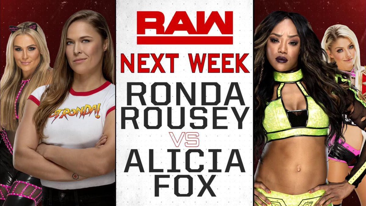 Ronda Rousey tendrá su primera lucha en Monday Night RAW. (WWE)