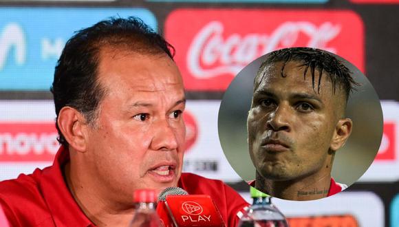 Juan Reynoso descartó convocar a Paolo Guerrero para la próxima fecha FIFA de la selección peruana. Foto: Composición.