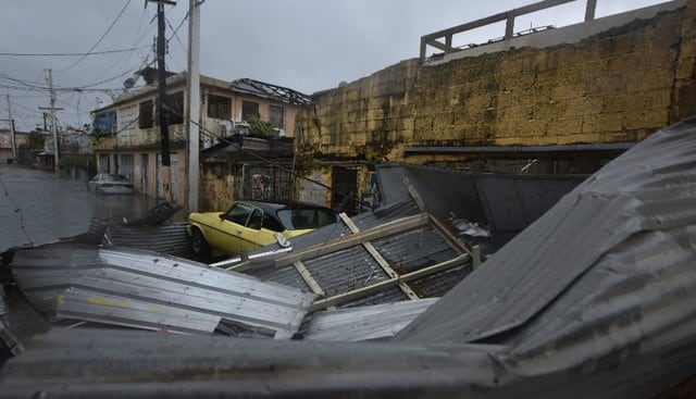 El huracán María llegó a Puerto Rico este miércoles. Foto: AFP