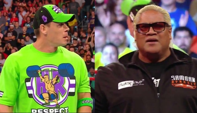 John Cena y Rikishi sorprendieron con su aparición en WWE Monday Night RAW. (Captura TV)