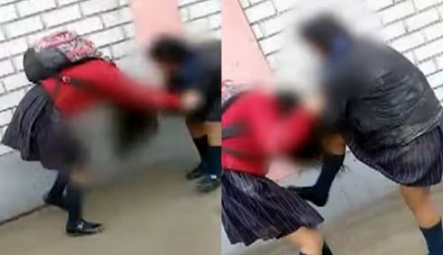 Menor manda a su compañera al hospital tras masacrarla a la salida del colegio. Foto: Captura de ATV Noticias