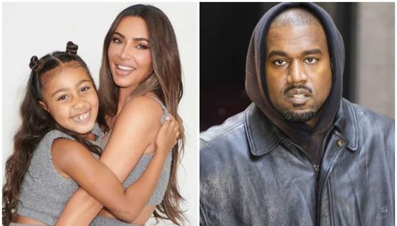 La hija de Kim Kardashian, North, se maquilló como su padre, Kanye West. (Foto: Getty)