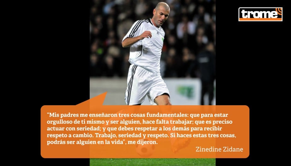 Las mejores frases de Zinedine Zidane a lo largo de su carrera.