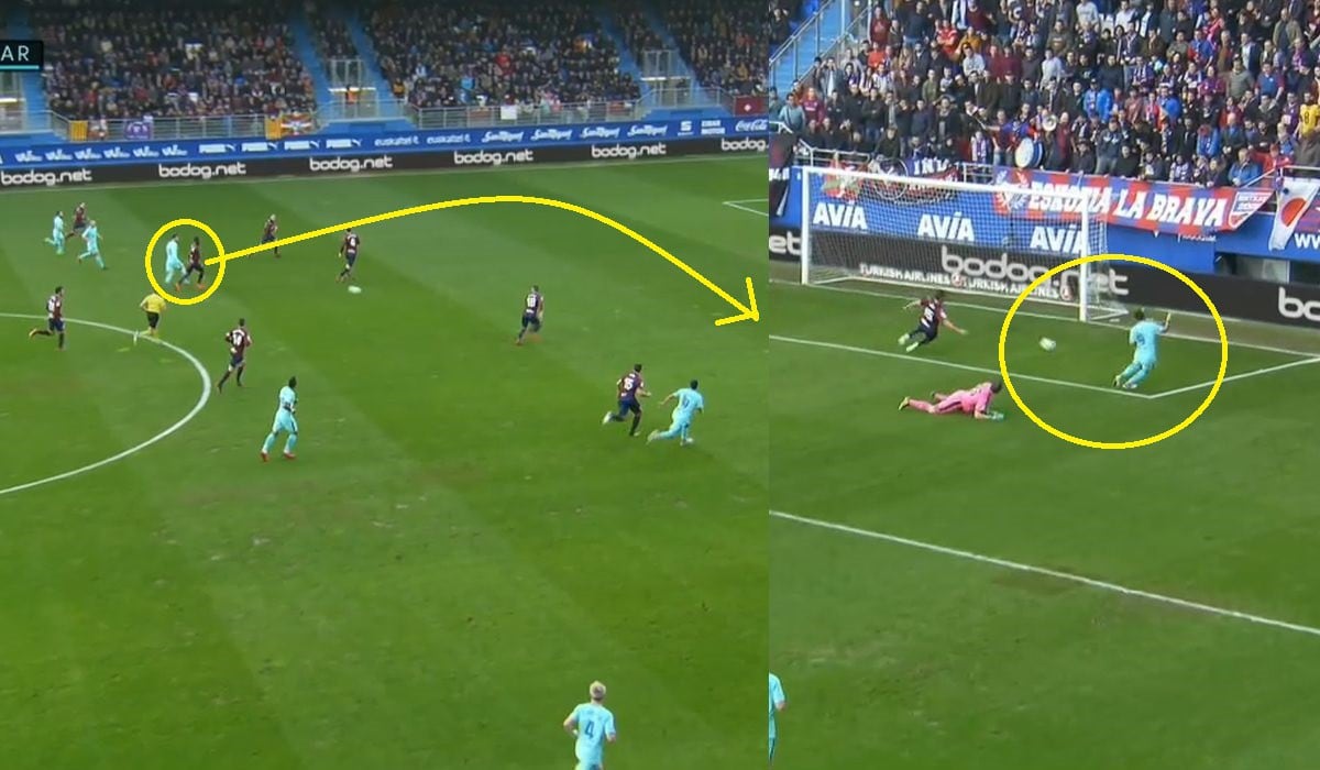 Luis Suárez anotó golazo tras sensacional pase de Lionel Messi en el Barcelona vs Eibar | VIDEO