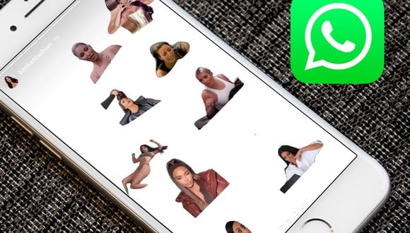 Tenlos en tu celular: Ya puedes descargar el pack oficial de stickers de Kim Kardashian para WhatsApp. (Foto: Trome)