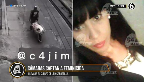 El feminicida trasladó el cuerpo de Susana por varias calles sin llamar la atención de la gente. (Foto: Captura de video)