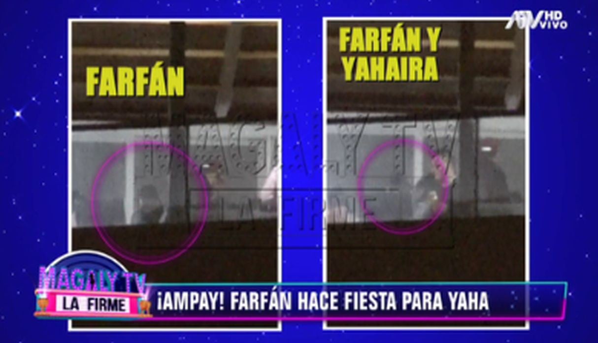 Farfán y Yahaira, ampayados. (Capturas: Magaly Tv. La firme)