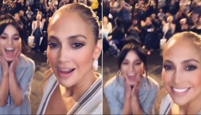 Jennifer Lopez y Vanessa Hudgens llegaron por sorpresa a la función especial de la película ‘Second Act’. (Foto: Instagram)