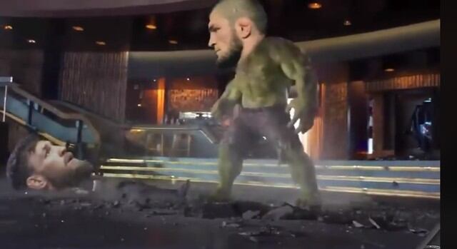 Combate entre Conor McGregor y Khabib Nurnagomedov, al estilo Avengers. (Captura YouTube)