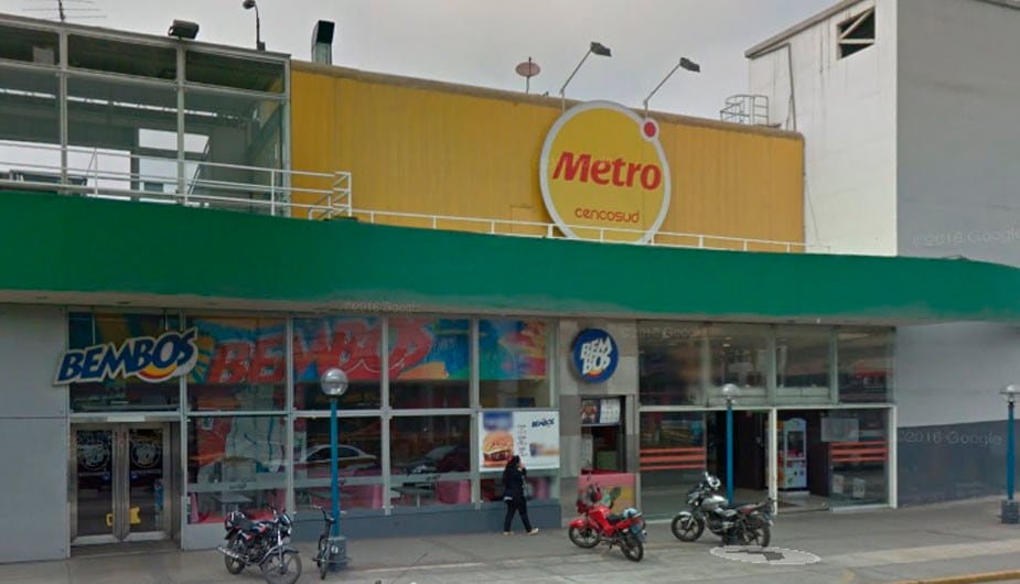 Esta madrugada, delincuentes robaron supermercado "Metro", ubicado en La Victoria. (Foto: Captura Google maps)