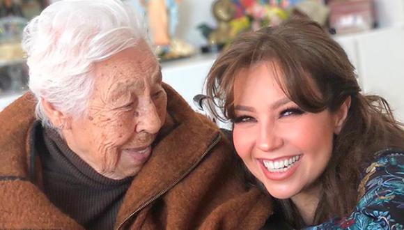 La estrella mexicana Thalia lamentó el fallecimiento de su abuela Eva a los 104. (Foto: Instagram / Laura Zapata)