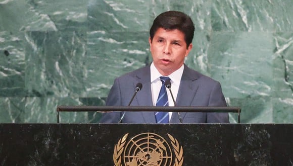 Pedro Castillo resaltó el respeto a los resultados electorales durante su discurso ante la asamblea de la ONU. Foto: Presidencia