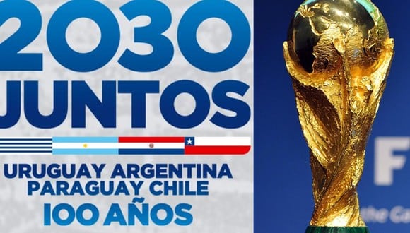 Argentina, Uruguay, Chile y Paraguay lanzarán su candidatura a ser sede del Mundial 2030. Foto: Composición.