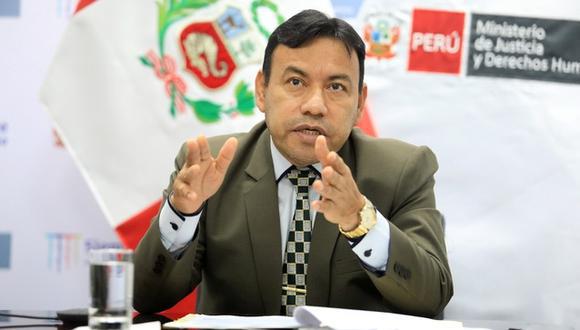 El ministro Félix Chero respondió sobre la moción de vacancia contra Pedro Castillo. Foto: Ministerio de Justicia