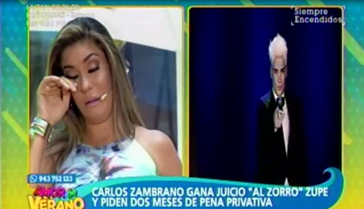 Tilsa Lozano se conmueve hasta las lágrimas por prisión preventiva del Zorro Zupe.