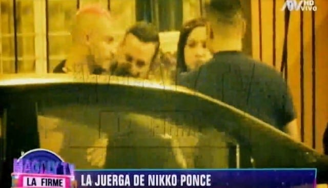 Nikko Ponce fue captado durmiendo cuando se pasó de copas. (Capturas: Magaly Tv. La firme)