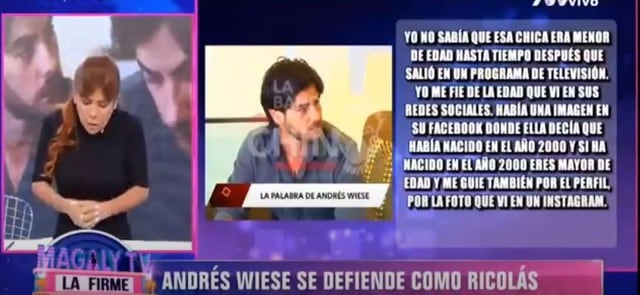 Magaly Medina se pronuncia sobre declaraciones de Andrés Wiese