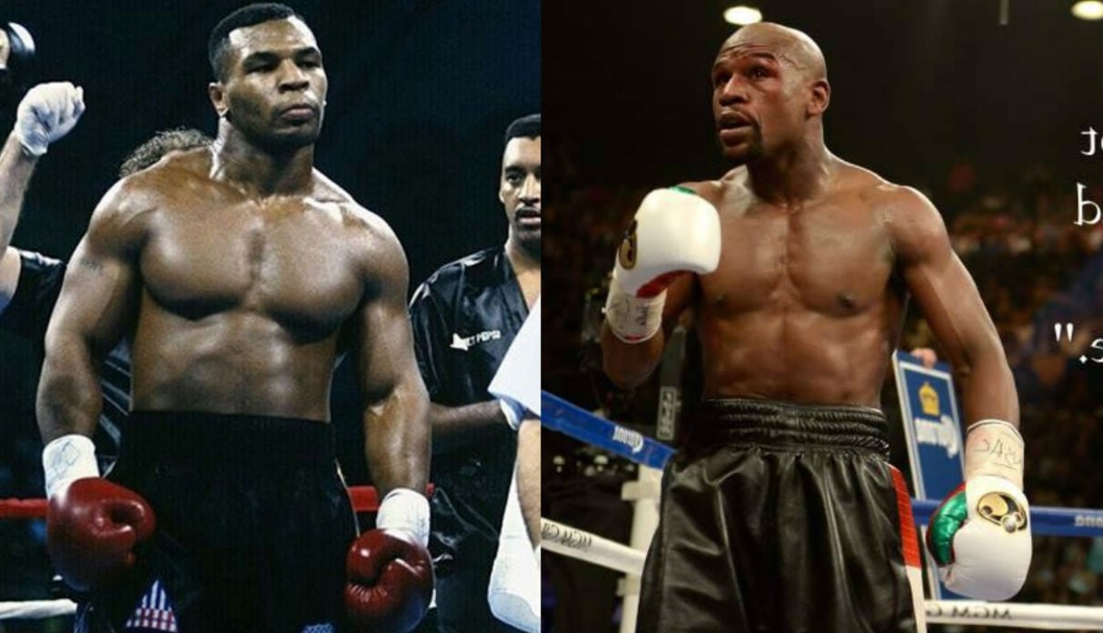 (Redes sociales Mike Tyson / Floyd Mayweather)