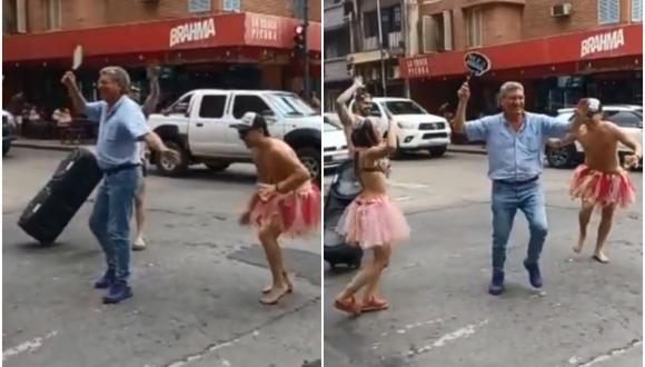 Un hombre celebró bailando en la calle que su hija se graduó como abogada: video se volvió viral en redes. (Foto: @florenciaferreira69)