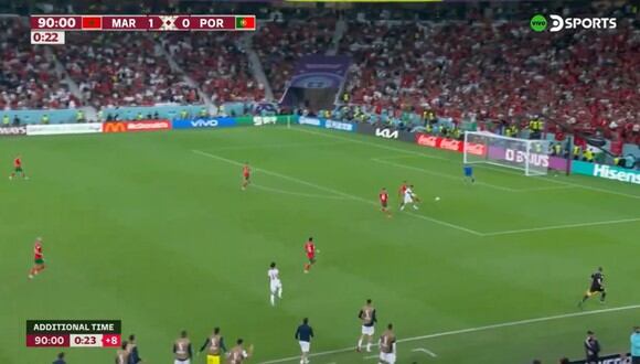 Cristiano Ronaldo no pudo anotar el empate de Portugal ante Marruecos. (Foto: Captura)