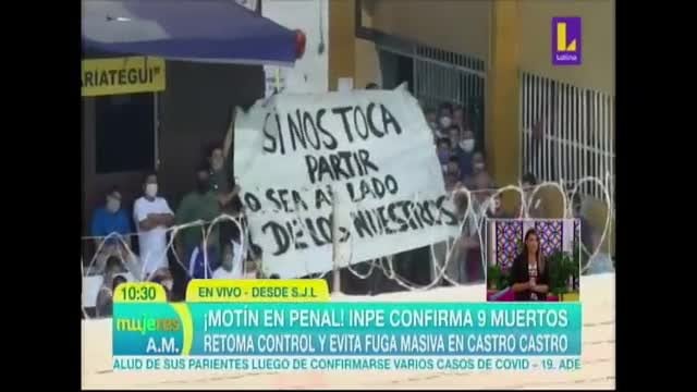 Internos del penal de San Juan de Lurigancho y Castro Castro realizan protestas